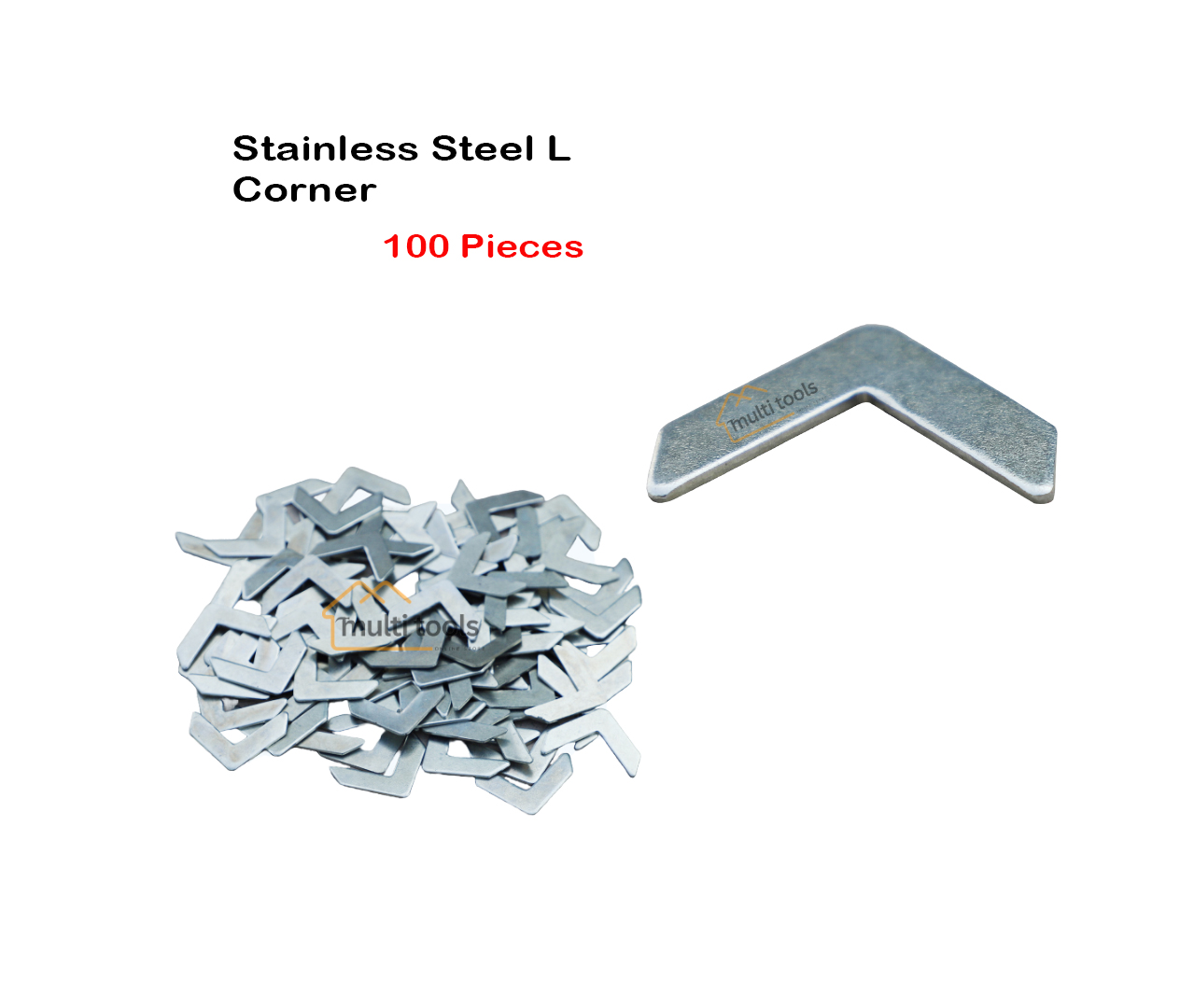 100 Pieces Stainless Steel L Corner